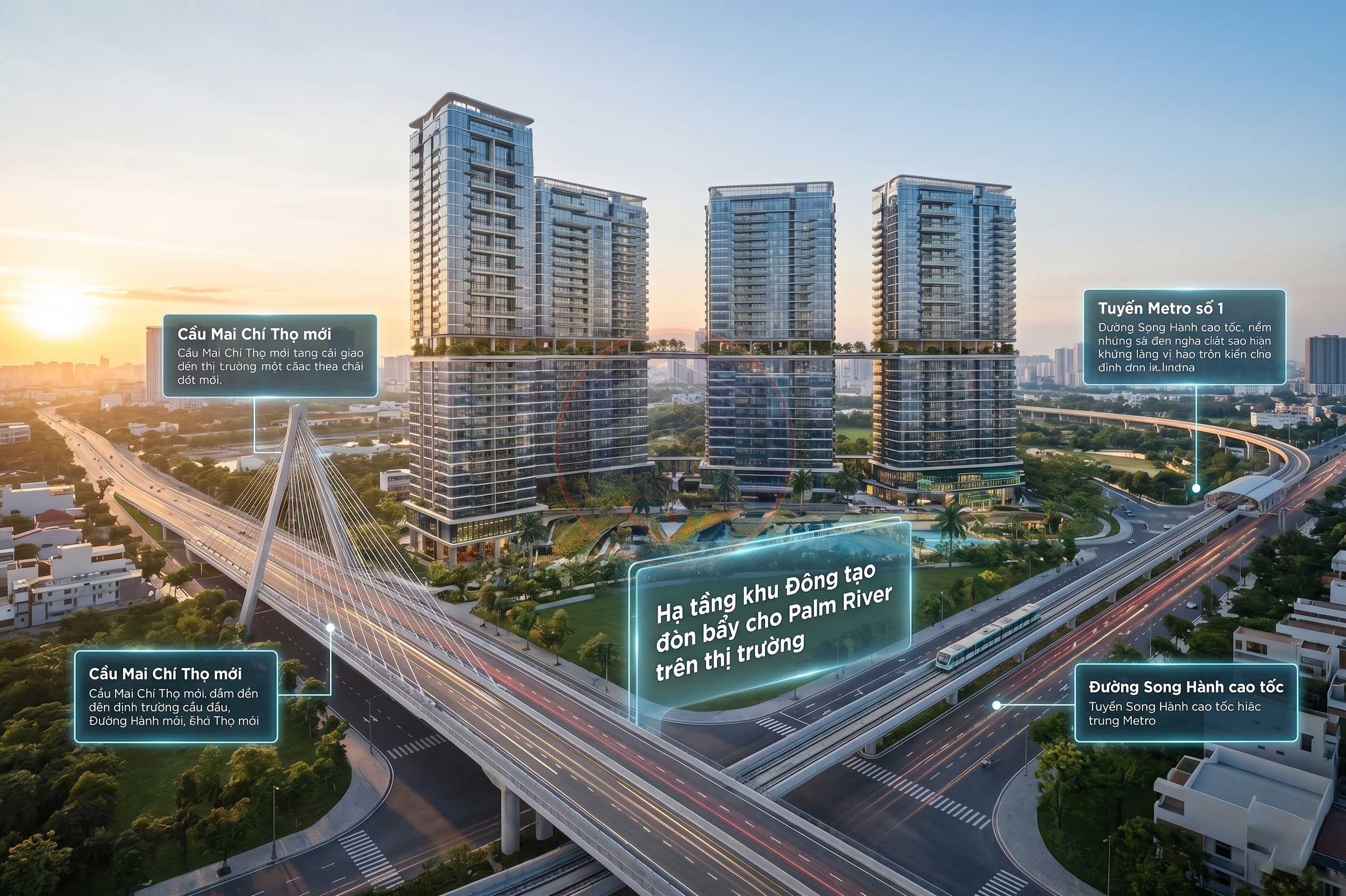 Hạ tầng khu Đông tạo đòn bẩy cho Palm River trên thị trường