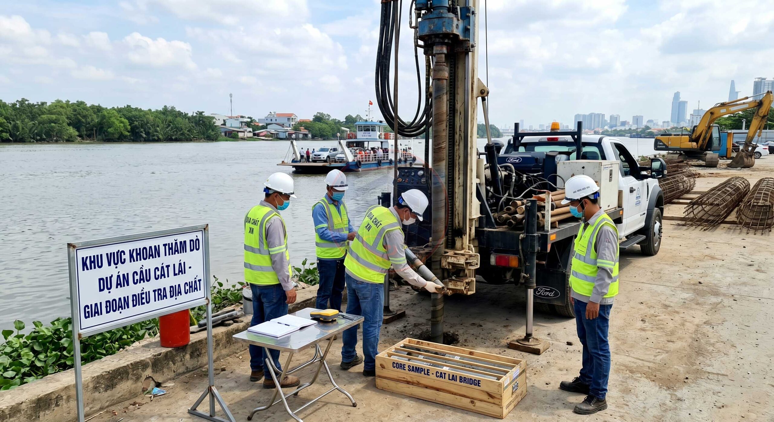 tiến độ cầu cát lái
