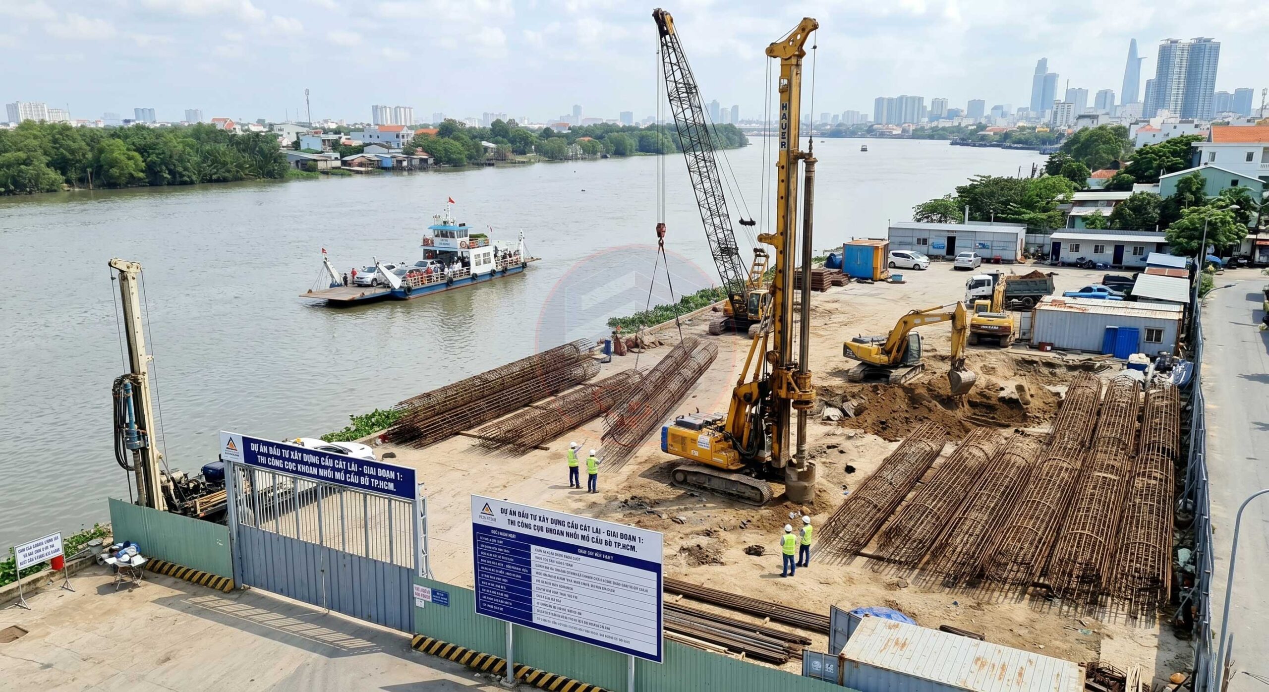tiến độ cầu cát lái
